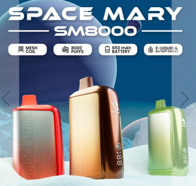 Space mary Disposable Vape 8000 Puffs (Box of 10)