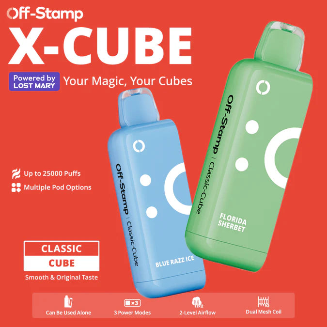OFF-STAMP CLASSIC CUBE 25K PUFFS DISPOSABLE POD (BOX OF 5)