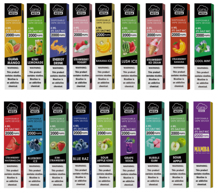Airis Mega 2000 Puffs (Box of 10) Airis Mega 2000 Puffs (Box of 10)