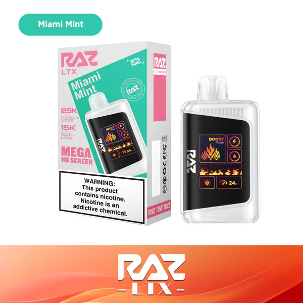 RAZ LTX 25000 PUFFS DISPOSABLE VAPE (Box of 5) RAZ LTX 25000 PUFFS DISPOSABLE VAPE (Box of 5)